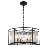 Extravagant Lighting Auburn Steel 8 Light Pendant