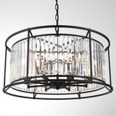 Extravagant Lighting Auburn Steel 8 Light Pendant