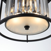 Extravagant Lighting Auburn Steel Flush Mount Ceiling Light