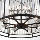 Extravagant Lighting Auburn Steel 8 Light Pendant