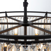 Extravagant Lighting Auburn Steel 8 Light Pendant
