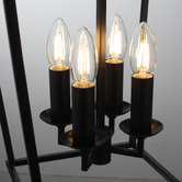 Extravagant Lighting Panama Steel 4 Light Pendant