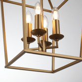 Extravagant Lighting Panama Steel 4 Light Pendant