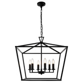 Extravagant Lighting Panama Steel 6 Light Pendant