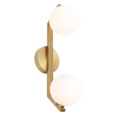 Extravagant Lighting Reno Frosted Glass 2-Light Wall Light