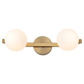 Extravagant Lighting Reno Frosted Glass 2-Light Wall Light