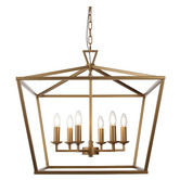 Extravagant Lighting Panama Steel 6 Light Pendant