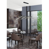 Extravagant Lighting Metrix Aluminium 8 Light Pendant
