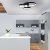 Extravagant Lighting Zola Aluminium 3 Ring LED Semi Flush Mount Ceiling Light