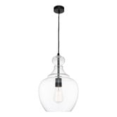 Extravagant Lighting Harris Steel &amp; Glass Pendant Light