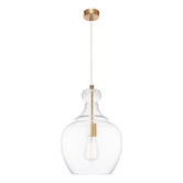 Extravagant Lighting Harris Steel &amp; Glass Pendant Light