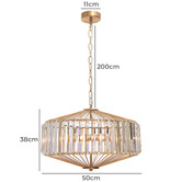 Extravagant Lighting Todd Gold Steel &amp; Glass 5 Light Pendant