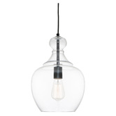 Extravagant Lighting Harris Steel &amp; Glass Pendant Light