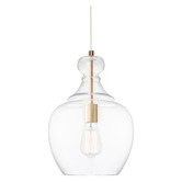 Extravagant Lighting Harris Steel &amp; Glass Pendant Light