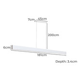Extravagant Lighting Anatol Linear Aluminium LED Pendant Light