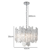 Extravagant Lighting Ruther Glass 5 Light Pendant