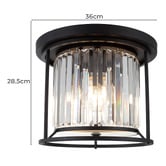 Extravagant Lighting Auburn Steel Flush Mount Ceiling Light