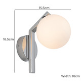Extravagant Lighting Reno Frosted Glass Wall Light