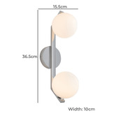 Extravagant Lighting Reno Frosted Glass 2-Light Wall Light