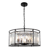 Extravagant Lighting Auburn Steel 8 Light Pendant