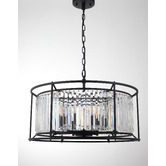 Extravagant Lighting Auburn Steel 8 Light Pendant