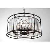 Extravagant Lighting Auburn Steel 8 Light Pendant