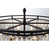 Extravagant Lighting Auburn Steel 8 Light Pendant
