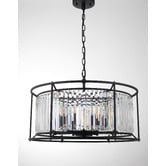 Extravagant Lighting Auburn Steel 8 Light Pendant