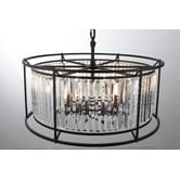 Extravagant Lighting Auburn Steel 8 Light Pendant