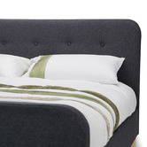 Evergreen Home Dark Grey Zandra Fabric Bed Frame