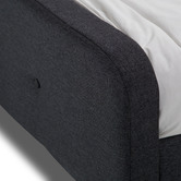 Evergreen Home Dark Grey Zandra Fabric Bed Frame