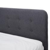 Evergreen Home Dark Grey Zandra Fabric Bed Frame