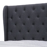 Evergreen Home Dark Grey Ashley Fabric Bedframe