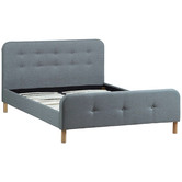 Evergreen Home Light Grey Zandra Fabric Bedframe