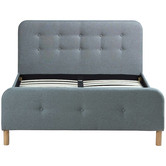 Evergreen Home Light Grey Zandra Fabric Bedframe