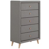Evergreen Home Sorrento Fabric Tallboy Chest of Drawers