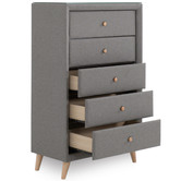 Evergreen Home Sorrento Fabric Tallboy Chest of Drawers