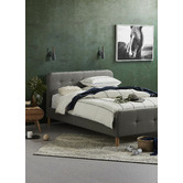 Evergreen Home Light Grey Zandra Fabric Bedframe