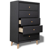Evergreen Home Sorrento Fabric Tallboy Chest of Drawers