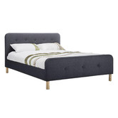 Evergreen Home Dark Grey Zandra Fabric Bed Frame