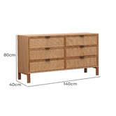 Evergreen Home Java Messmate 6 Drawer Dresser