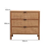Evergreen Home Java Messmate 3 Drawer Tallboy