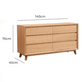 Evergreen Home Courtney 6 Drawer Dresser