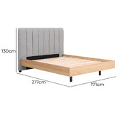 Evergreen Home Avery Oak Wood Queen Bed Frame