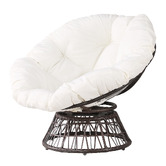 Evergreen Home Quinn PE Rattan Outdoor Papasan Swivel Chair