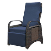 Evergreen Home Lewis PE Rattan Outdoor Reclining Lounge Chair