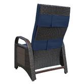 Evergreen Home Lewis PE Rattan Outdoor Reclining Lounge Chair