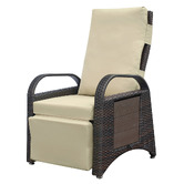 Evergreen Home Lewis PE Rattan Outdoor Reclining Lounge Chair