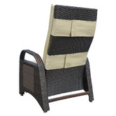 Evergreen Home Lewis PE Rattan Outdoor Reclining Lounge Chair