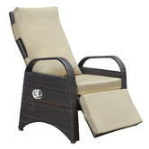 Evergreen Home Lewis PE Rattan Outdoor Reclining Lounge Chair